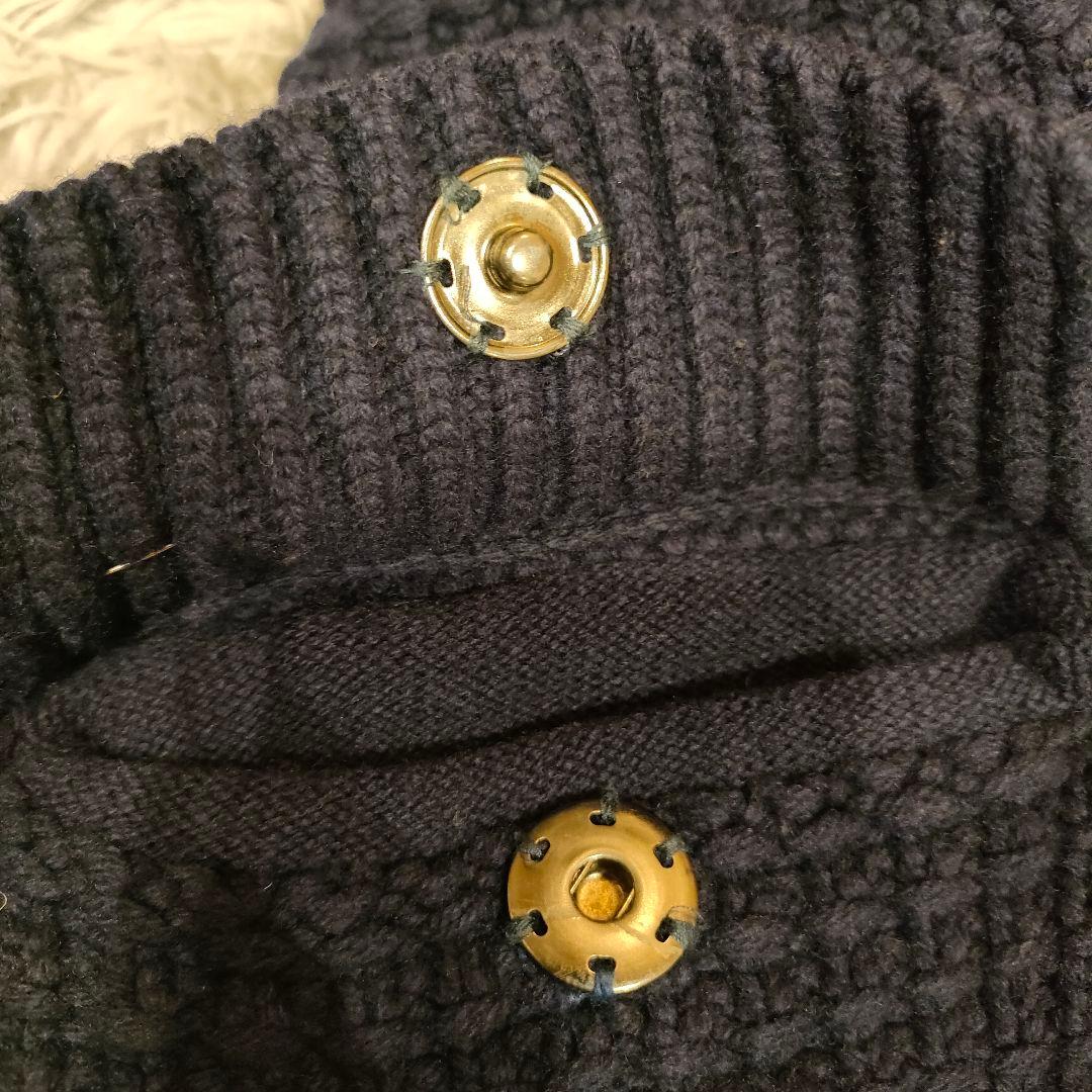 美品 Bark ニット チェスターコート 極厚ニット 迷彩柄 イタリア製