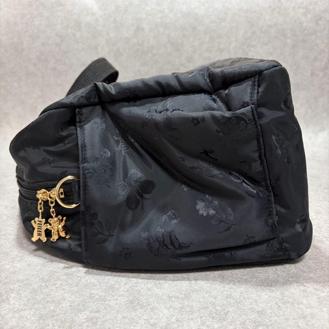 希少美品⭐︎フェイラー 2way ハイジ ジャガード ボストンバッグ ブラック
