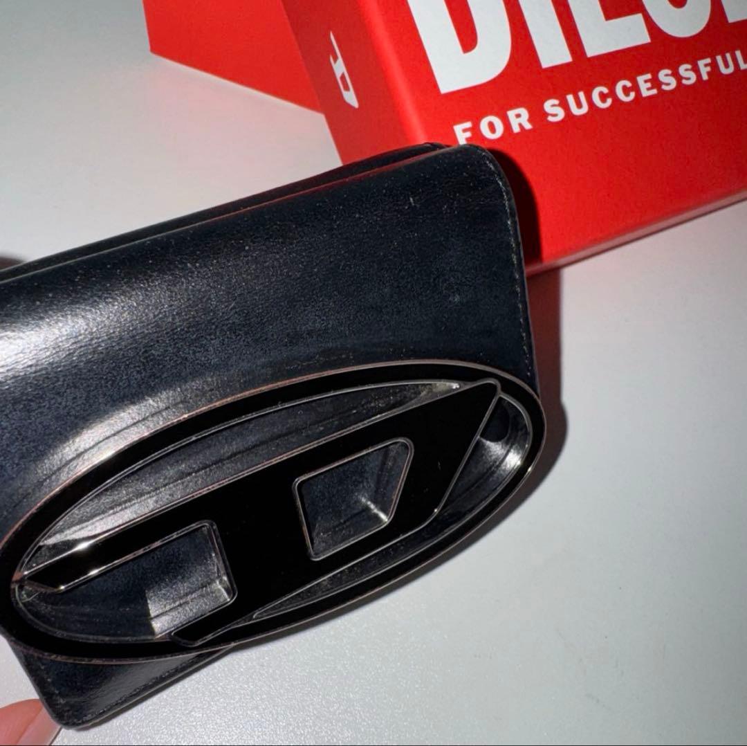 DIESEL 黒 折りたたみ財布