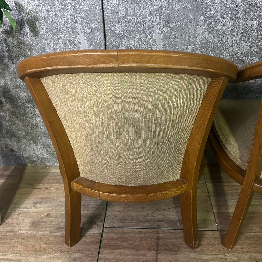 ꧁大川家具꧂アームチェア2脚 リビング ラウンジ ファブリック いす イス 椅子