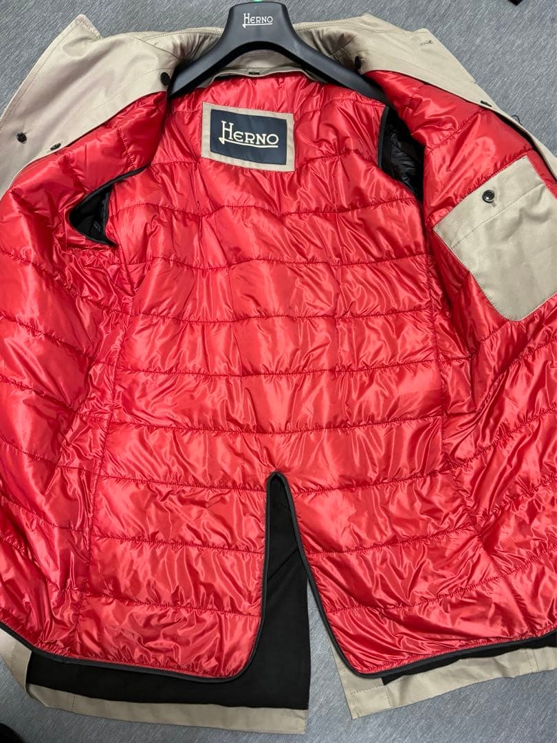 【新品】ヘルノ コート デロン グレー ベージュ メンズ HERNO
