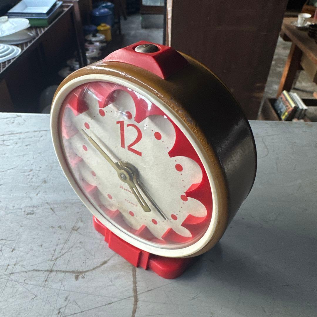 旧ソビエト　ゼンマイ置時計2個　ヴィンテージ実働品　レトロポップ　ペアウォッチ