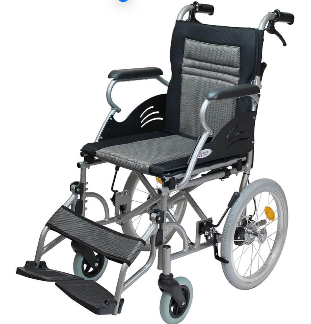 美品 ケアテックジャパン 介助式車椅子 ハピネスライト 介助式 コンパクト