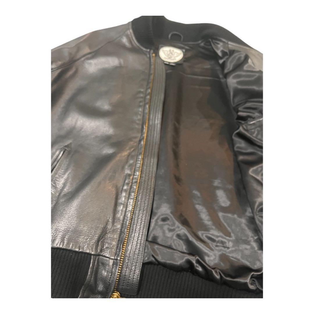 63Leathers 牛革 レザージャケット ブラック XXL 本革 メンズ