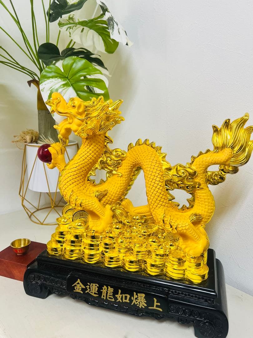 SHINGO オリジナル龍　 神護龍　金運龍如爆上　置物