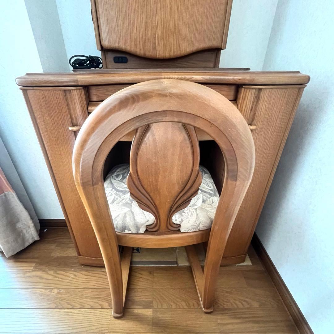 三面鏡ドレッサー　鏡台　木製　美品