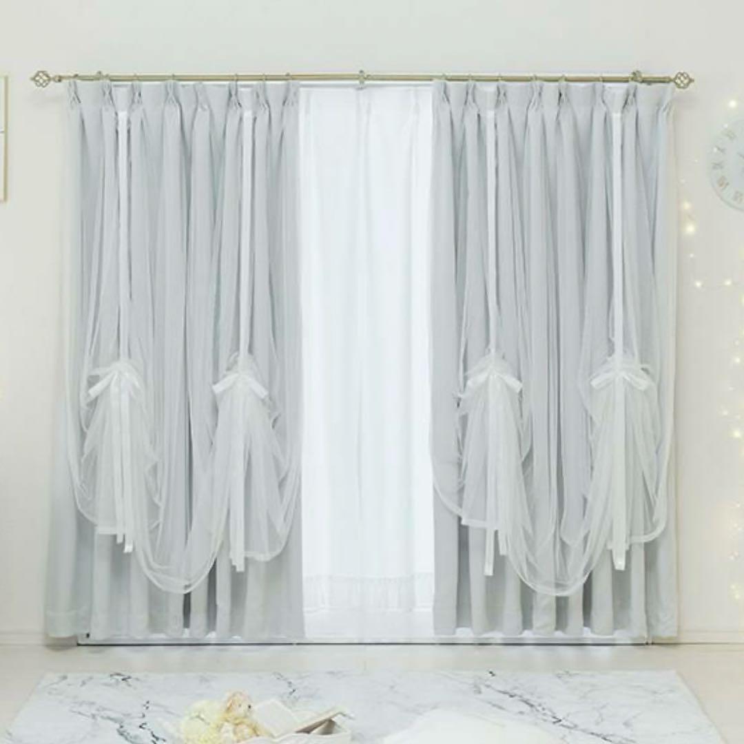 ロマプリ　ロマンティックプリンセス　カーテン　リボン