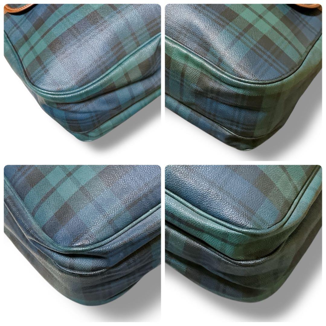 ポロラルフローレン 斜め掛け可 A4収納可 チェック メッセンジャーバッグ