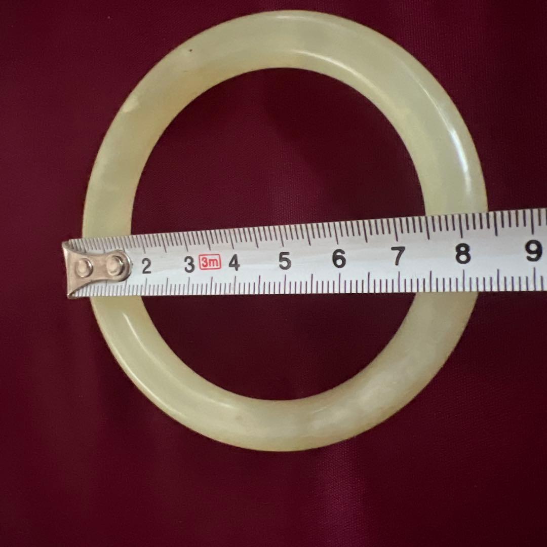 翡翠風の石 ブレスレット 直径約8.5cm