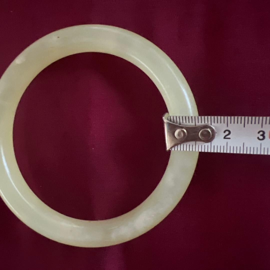 翡翠風の石 ブレスレット 直径約8.5cm