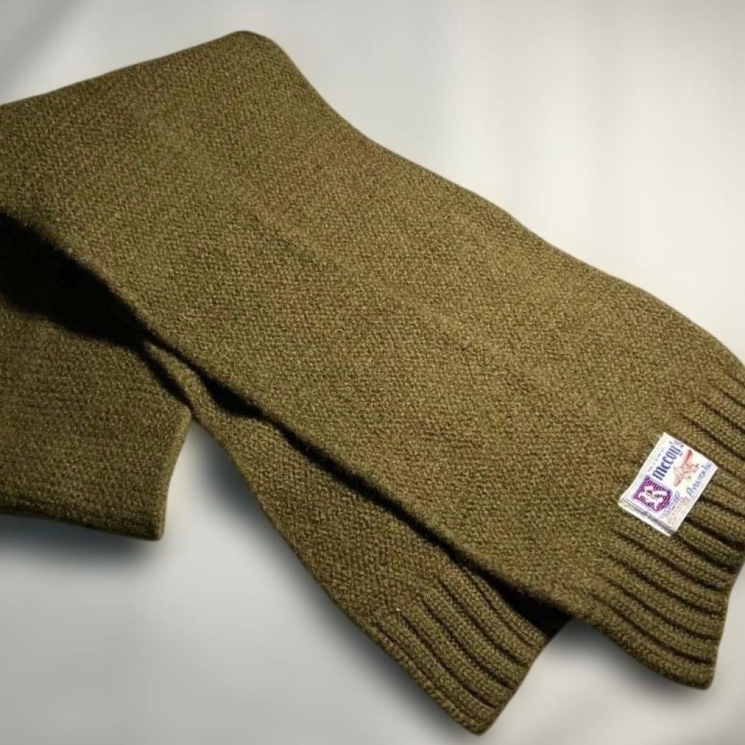 リアルマッコイズ　ウールニット　スカーフ オリーブ　レッドクロス　マフラー