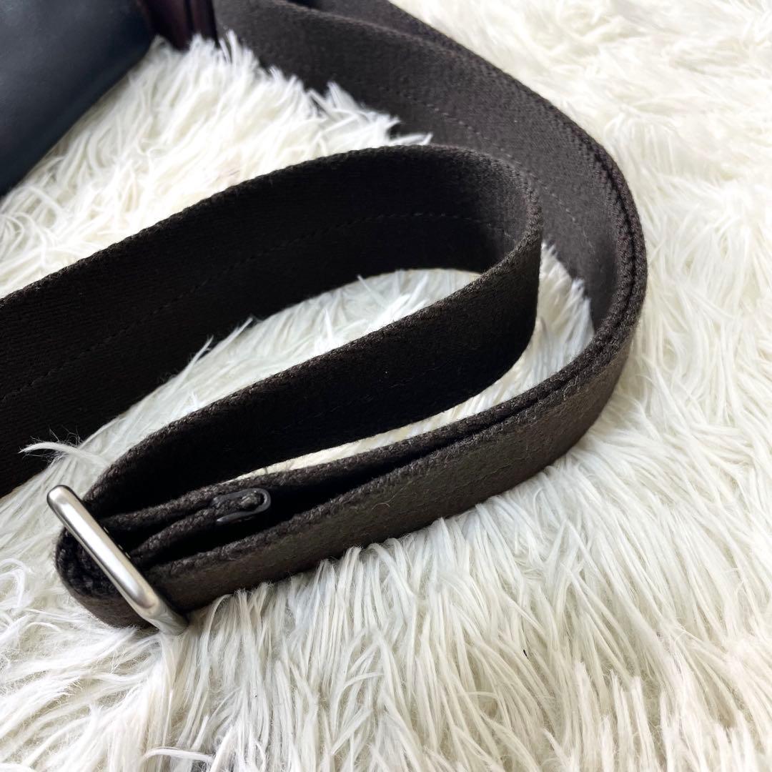 コーチ　COACH ショルダーバッグ　レザー　ネイビー　ブラウン　斜め掛け