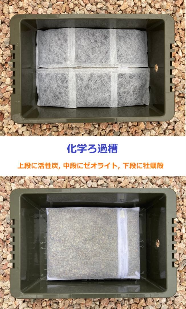 【DIY】三段式外部ろ過装置（個人製作濾過装置）【メダカ・金魚・錦鯉の屋外飼育】