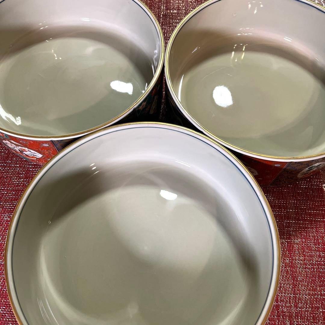 ー有田焼ー 【美品】 林九郎作 献上錦四君子 金襴手 特大 陶器三段重