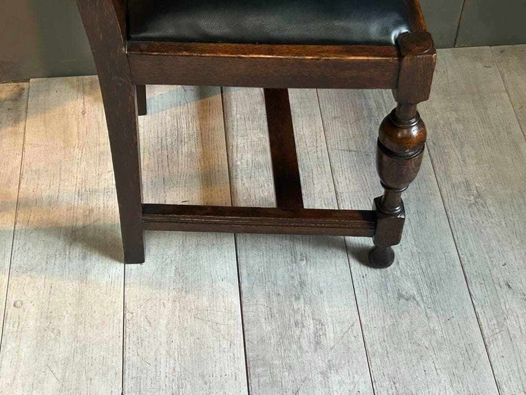 ②　英国　イギリス　ロイズアンティークス　ハイバックチェア　高浮き彫り　GY