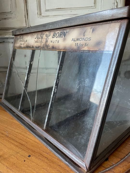 アンティーク　チョコレート　ディスプレイ　ケース　お菓子　100年　アメリカレア