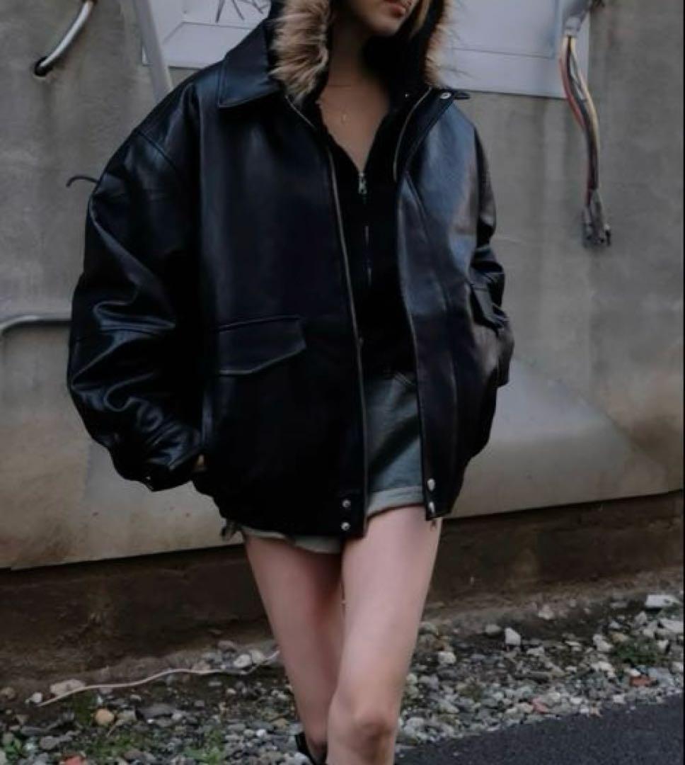 ジャケット・アウター felim LEATHER BOA JACKET