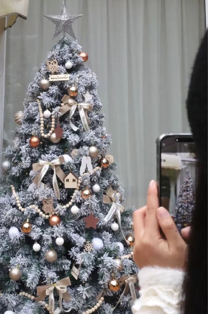 クリスマスツリー1.5M飾りもの付きLED光付き