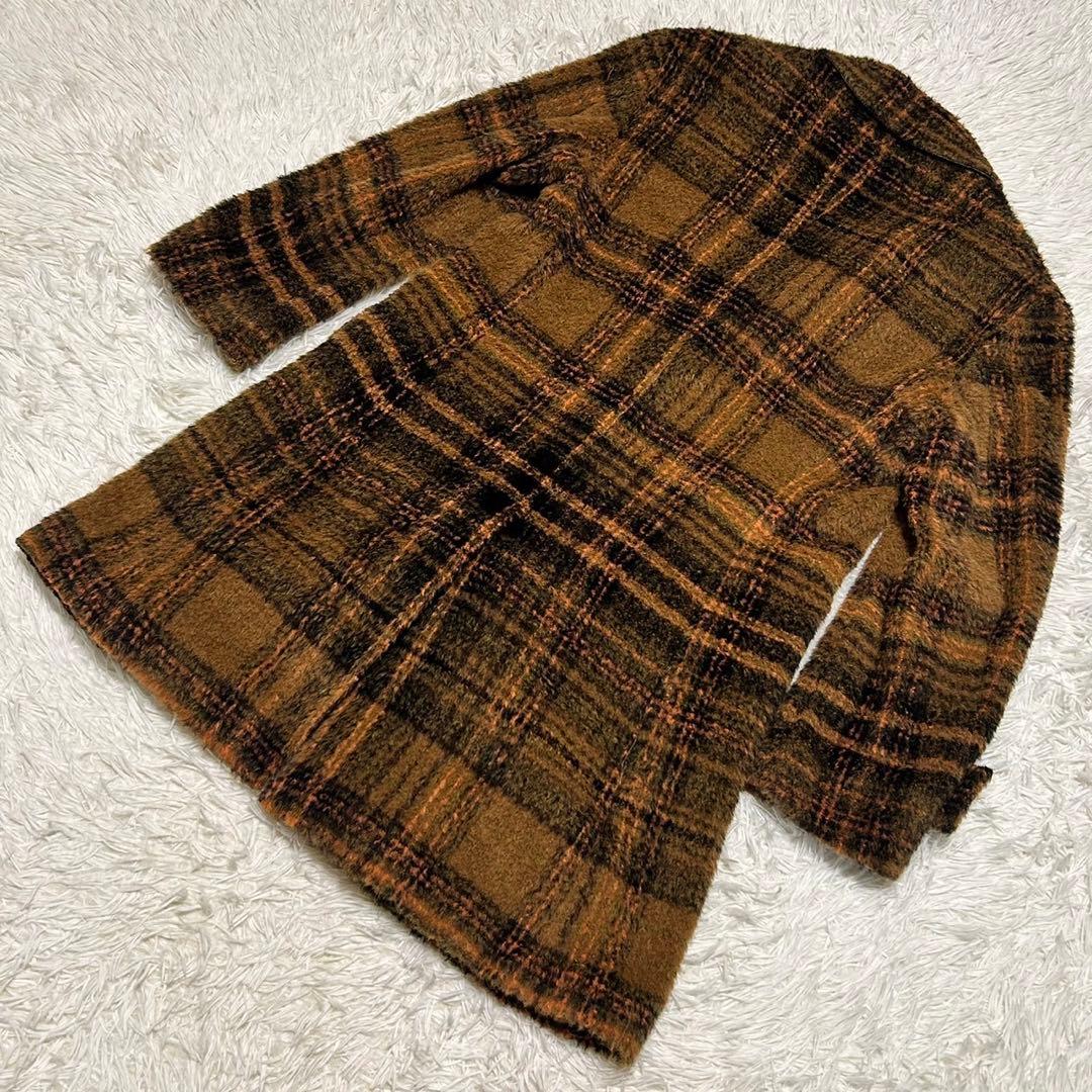 希少 ヴィヴィアン Vivienne オーブ アルパカ ロングコート チェック