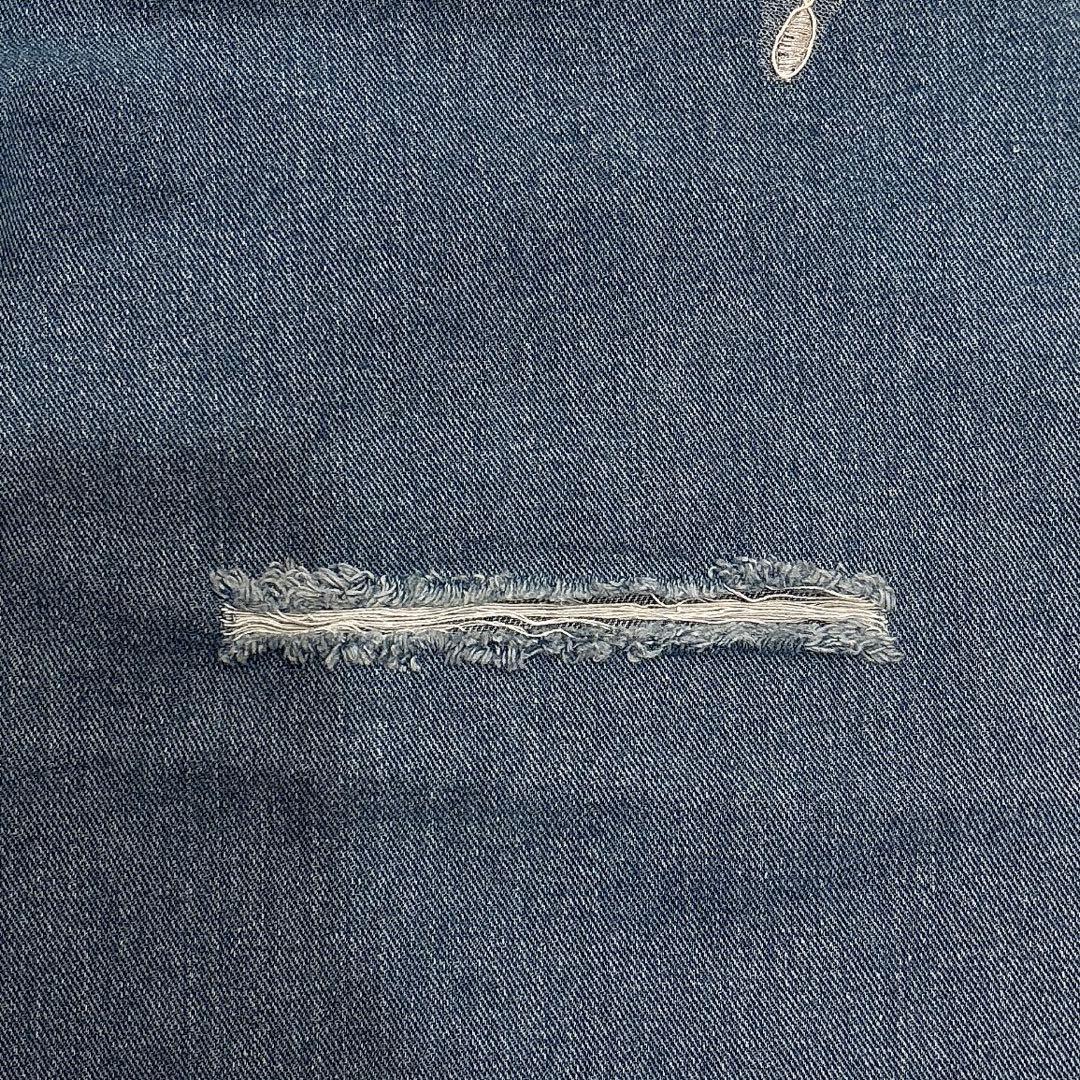 現行品✨️willfully レース 刺繍 ダメージ加工 ストレート デニム M