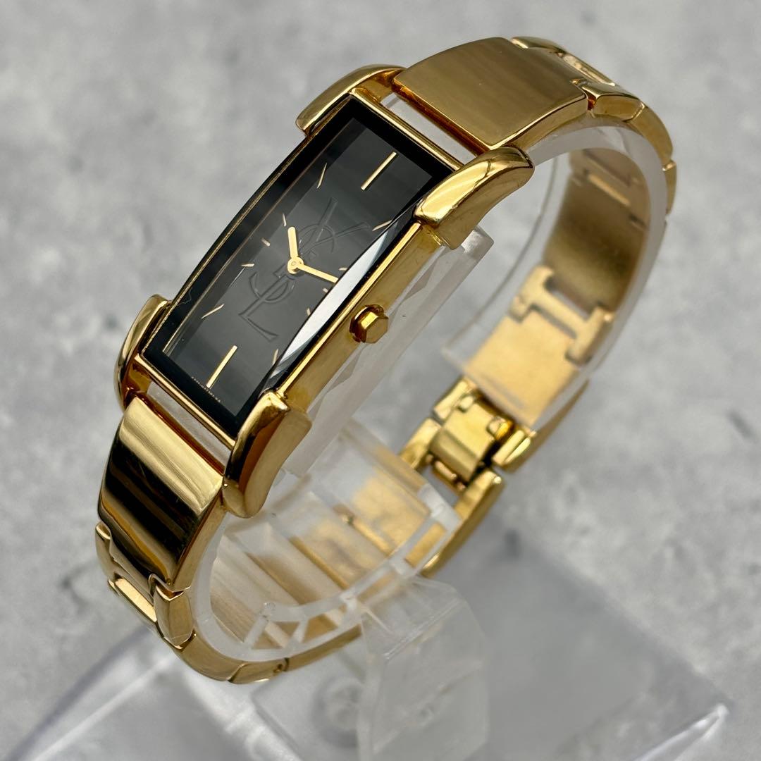 稼働✨イヴサンローラン コマ　箱付き　腕時計　カサンドラ QZ レディース