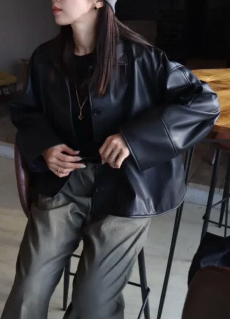 今期　新品未使用epa エパ　eco leather jacket