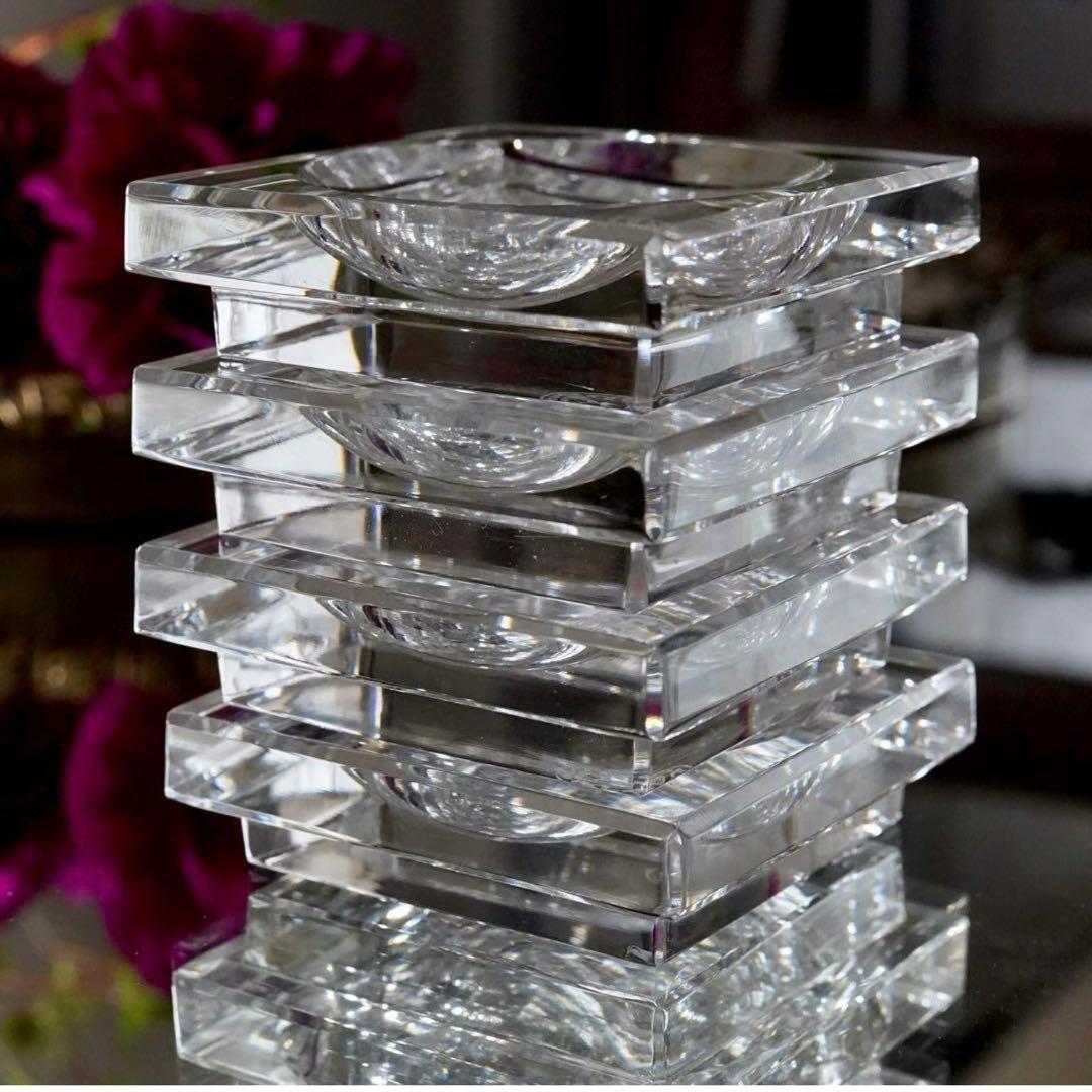 美品★オ－ルドバカラBACCARAT★バターディッシュ 皿★調味料 塩入れ★4客