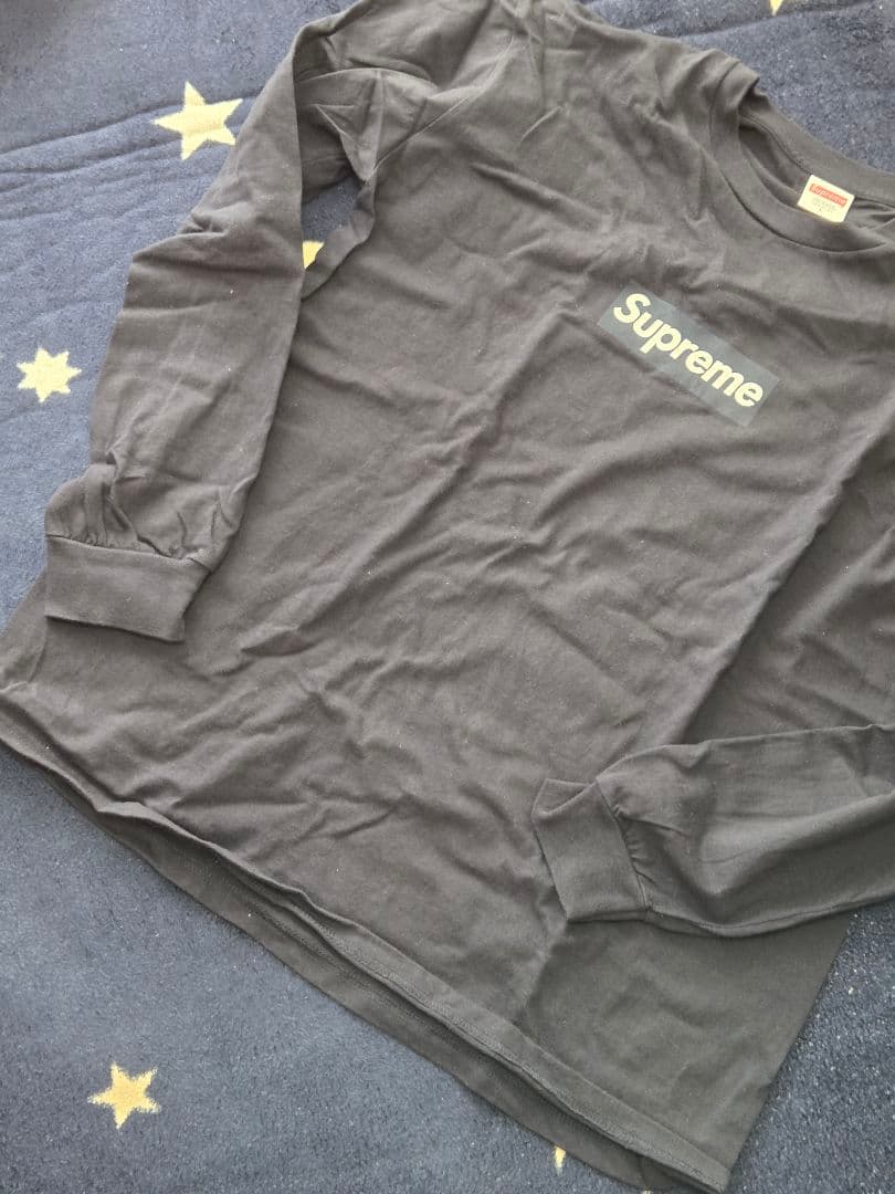 Supreme Box Logo シュプリーム ロンT Lサイズ ネイビー 紺