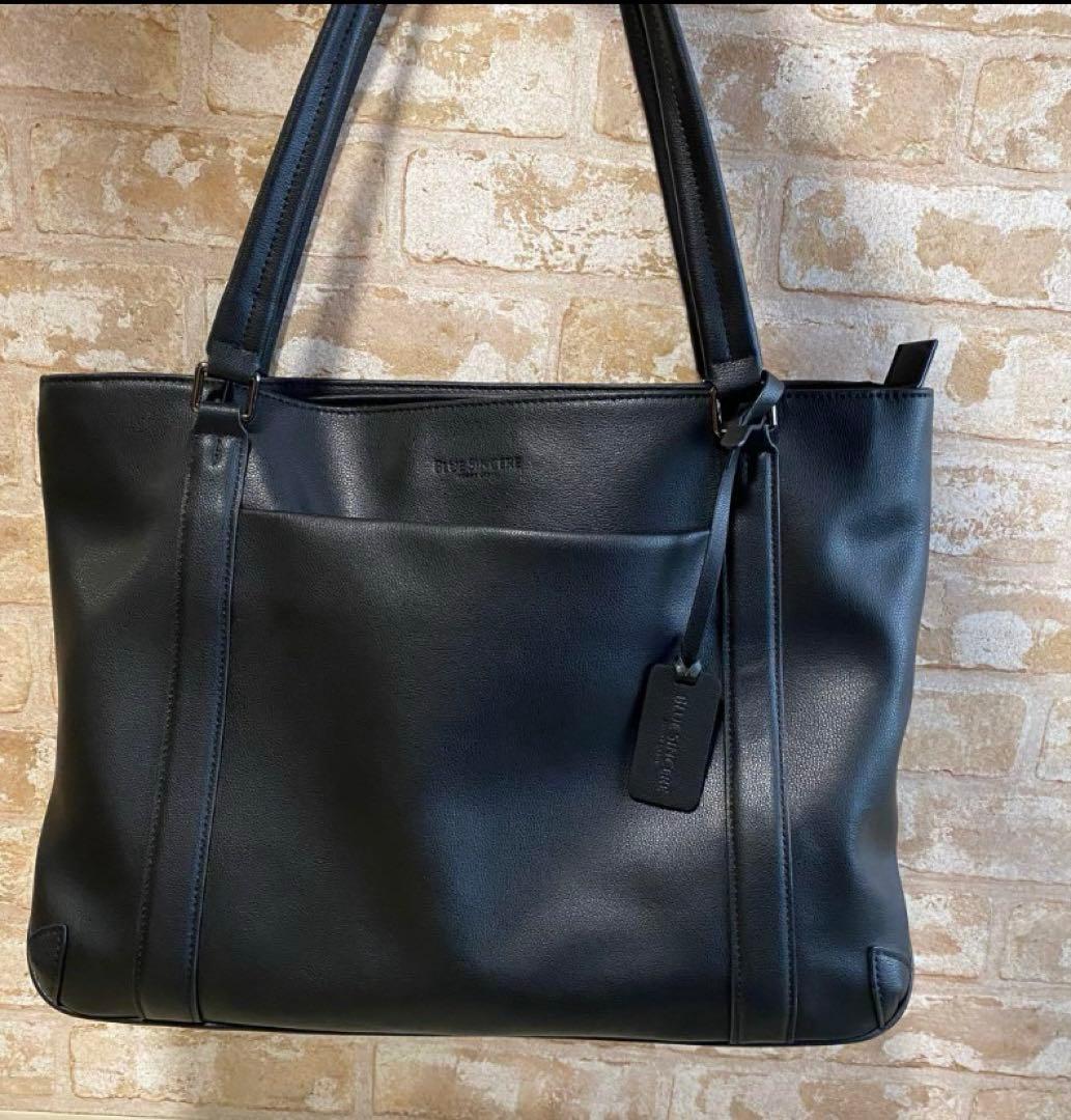 新品未使用　BLUE SINCERE【ブルーシンシア】本革トートバッグ　ブラック