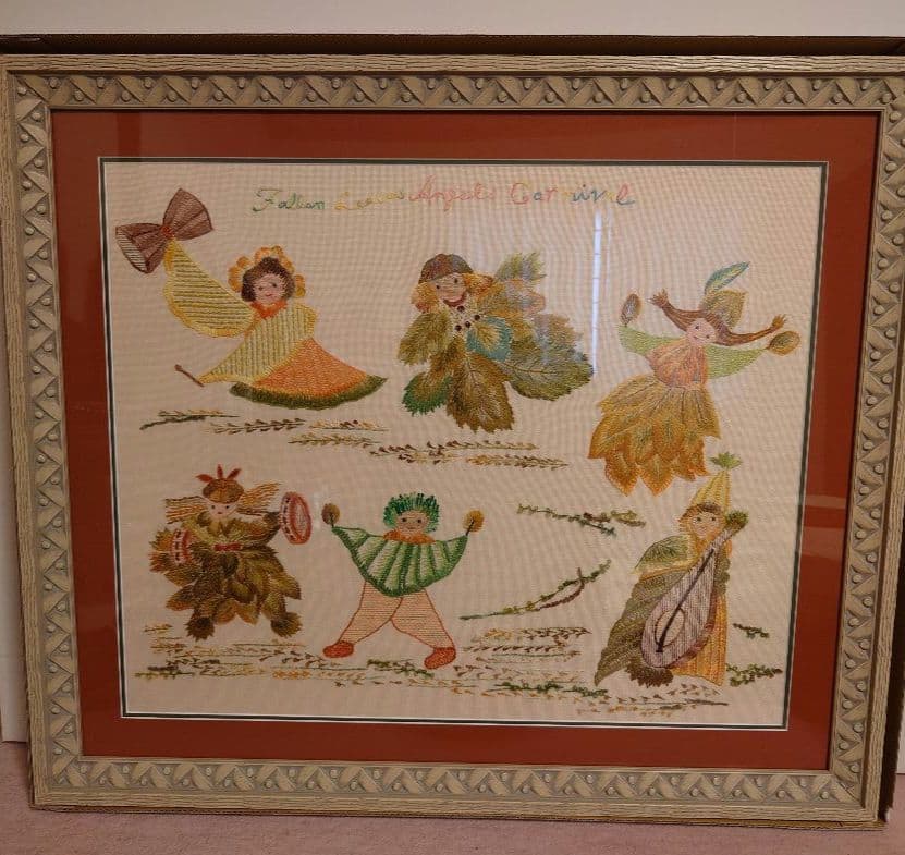 刺繍作品　額付き