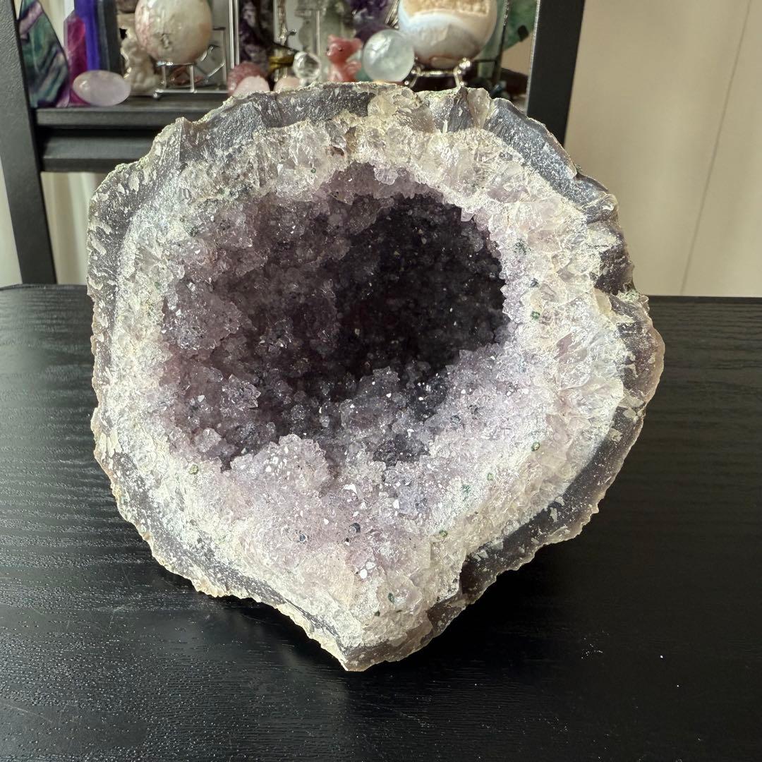 天然石アメジストのドーム　置物　鉱物NO.122403