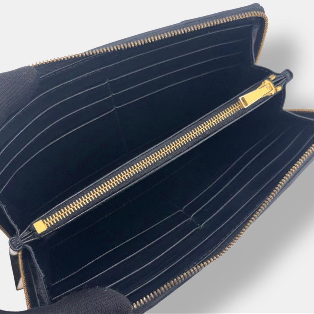 BOTTEGA VENETA ブラック キルティング 長財布