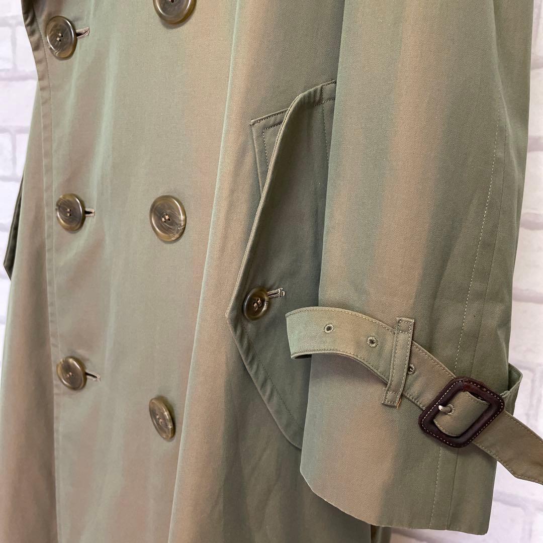 美品　バーバリープローサム　ノバチェック　玉虫色　トレンチコート　カーキ　春秋冬