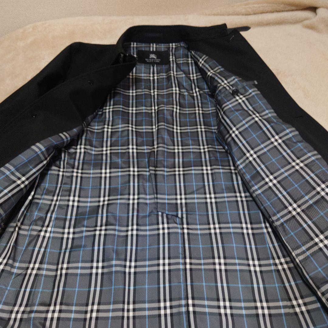 バーバリーブラックレーベル　ステンカラーコート　ノバチェック　ベルト付