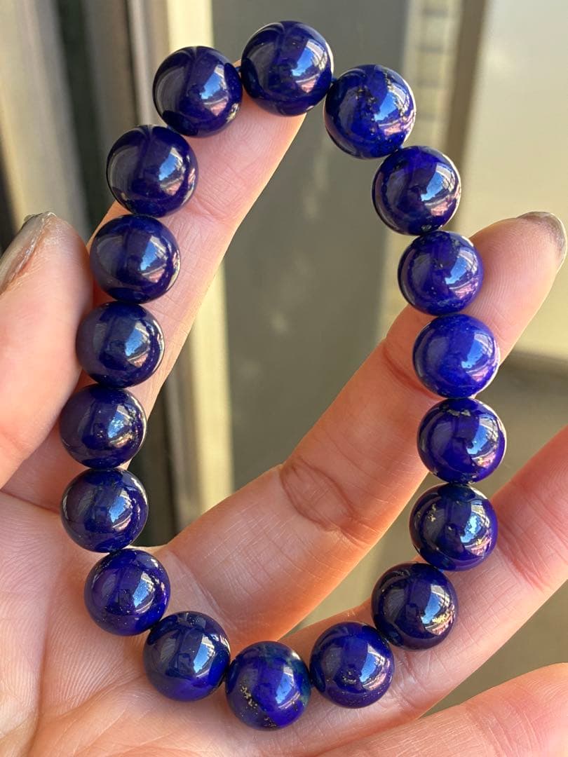 極上✨ロイヤルブルー　旧鉱山アフガニスタン産ラピスラズリのブレスレット