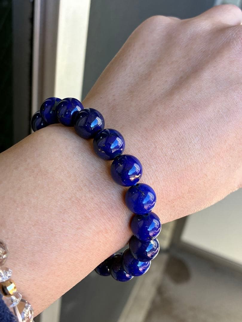 極上✨ロイヤルブルー　旧鉱山アフガニスタン産ラピスラズリのブレスレット