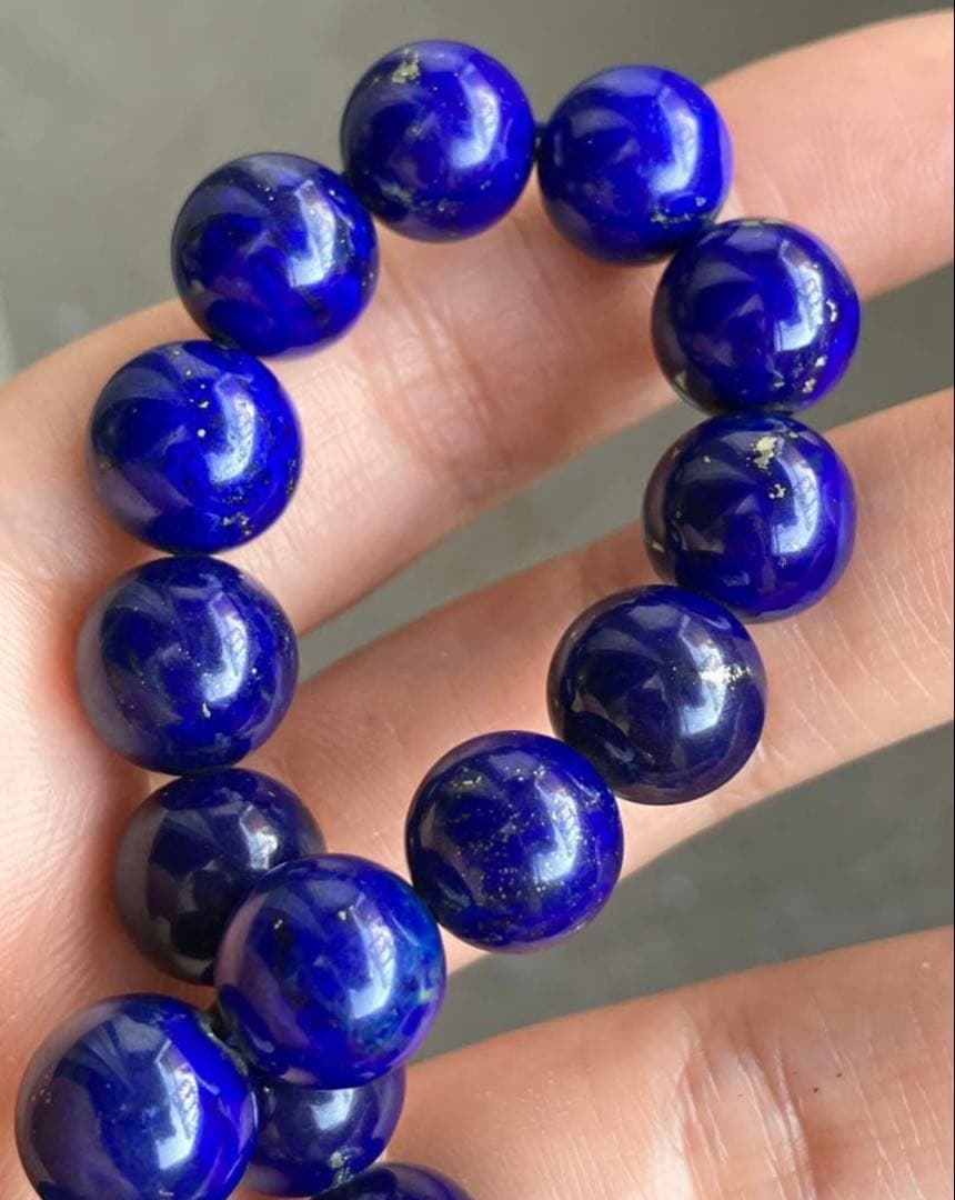 極上✨ロイヤルブルー　旧鉱山アフガニスタン産ラピスラズリのブレスレット