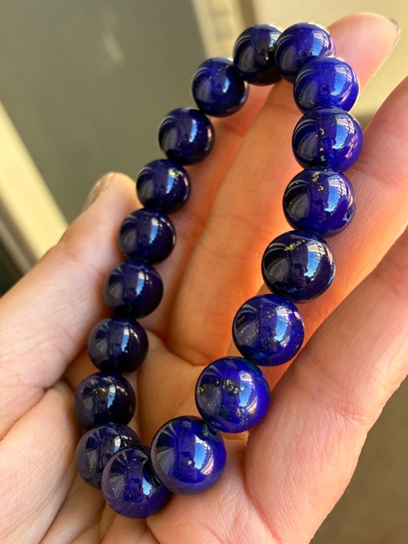 極上✨ロイヤルブルー　旧鉱山アフガニスタン産ラピスラズリのブレスレット