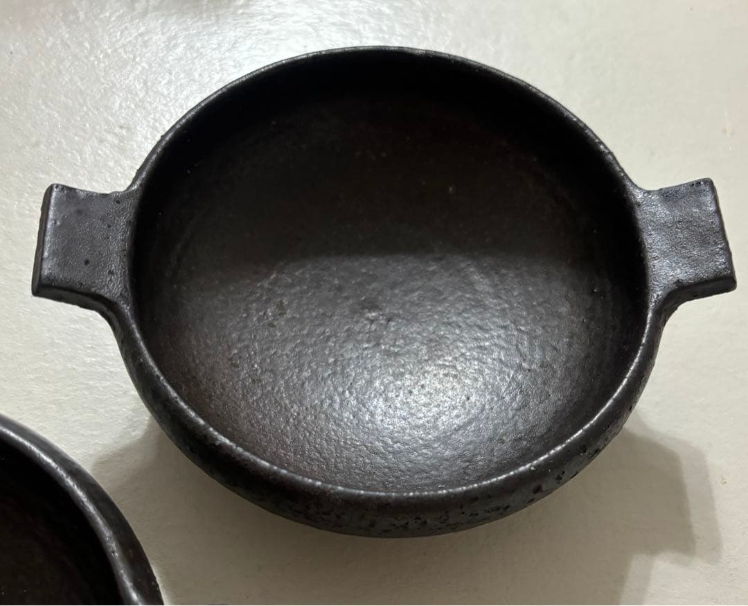 入手困難 即完売 人気作家 清岡幸道 グラボウル 2個セット 直火可能 黒 器