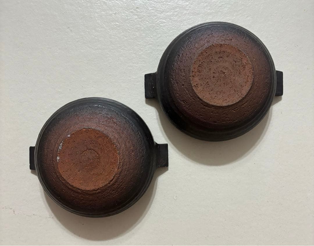 入手困難 即完売 人気作家 清岡幸道 グラボウル 2個セット 直火可能 黒 器