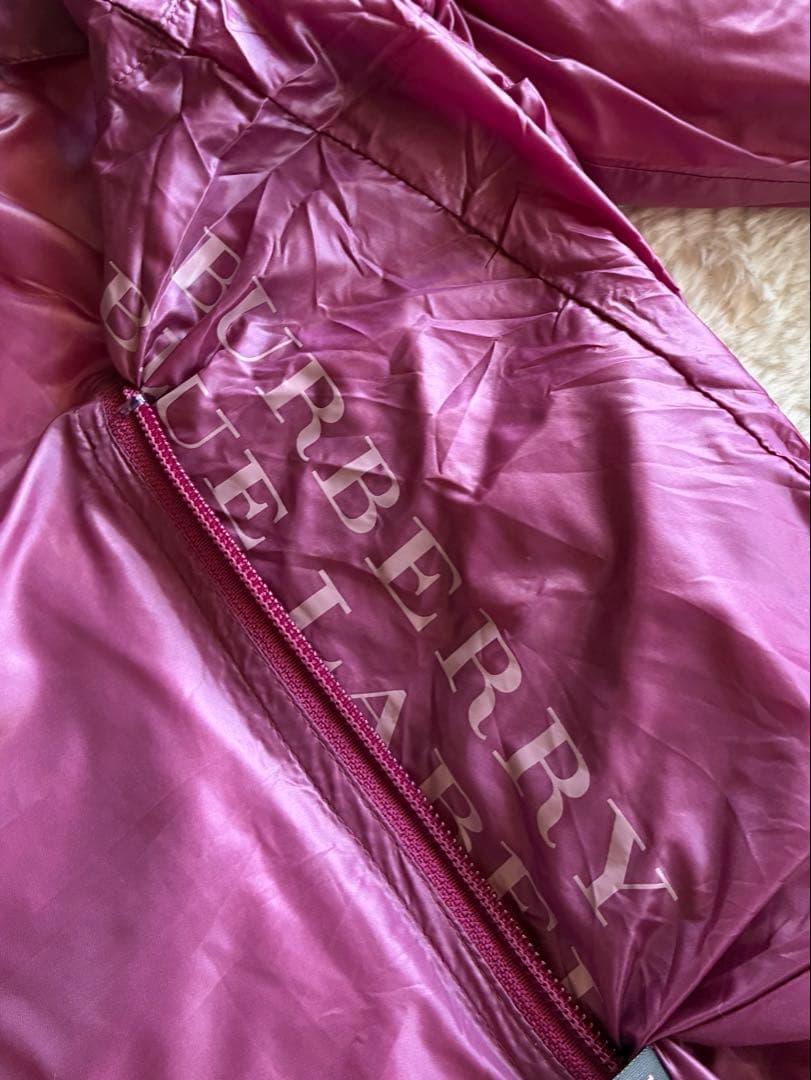 バーバリーブルーレーベル極美品　薄手春向きリバーシブルライトダウンアウター　38