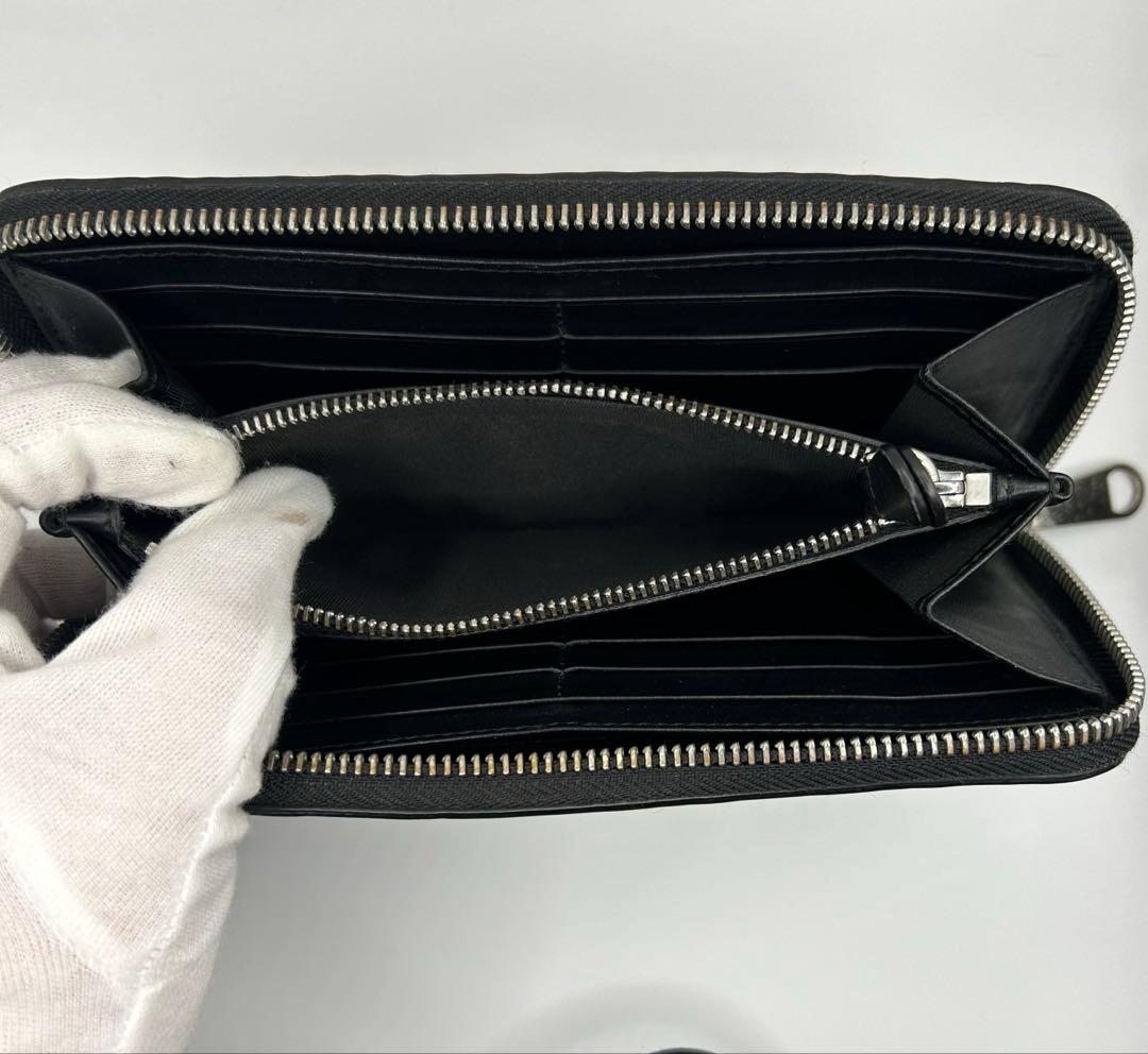 現行✨BURBERRY モノグラムTB ラウンドファスナー 長財布 保存袋 黒