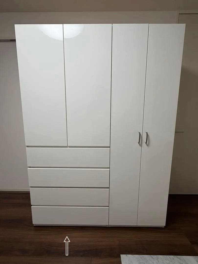 「ニトリ ワードローブ PORTE-D 80BC-WH 送料込み」