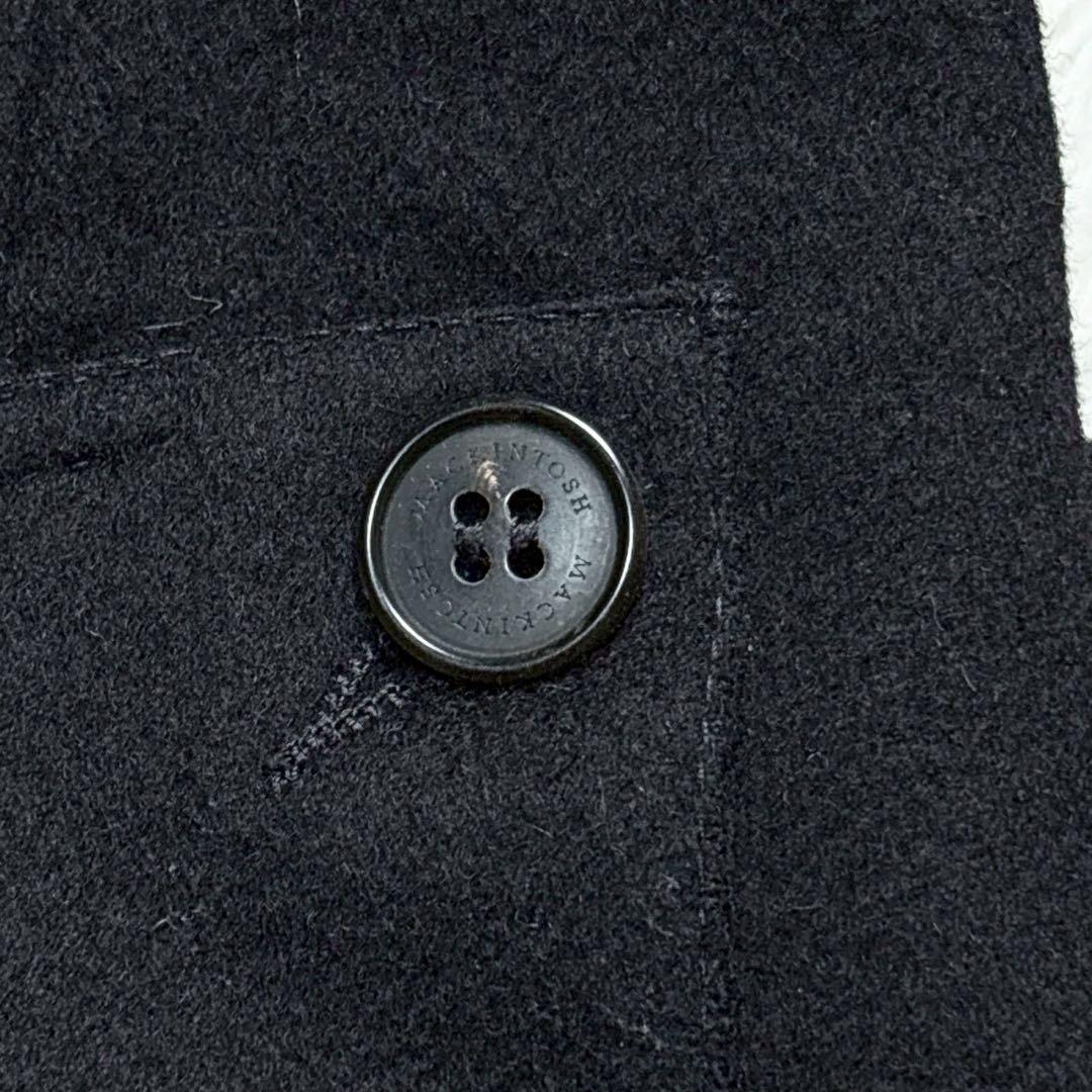 Mackintosh　トレンチコート カシミヤ　ベルト　裏地総柄ロゴ　ネイビー