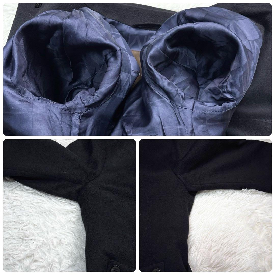 Mackintosh　トレンチコート カシミヤ　ベルト　裏地総柄ロゴ　ネイビー