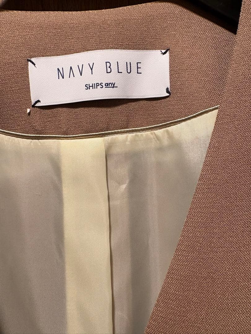 新品未使用　SHIPS any:＜洗濯機可能＞ダブルクロス ノーカラー コート