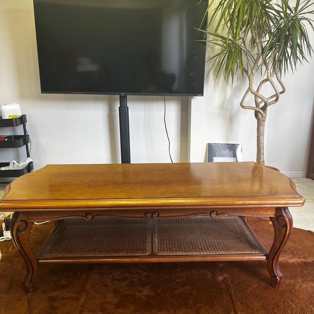 【重厚な風合い】1987 オールドkarimoku　コロニアル　コーヒーテーブル