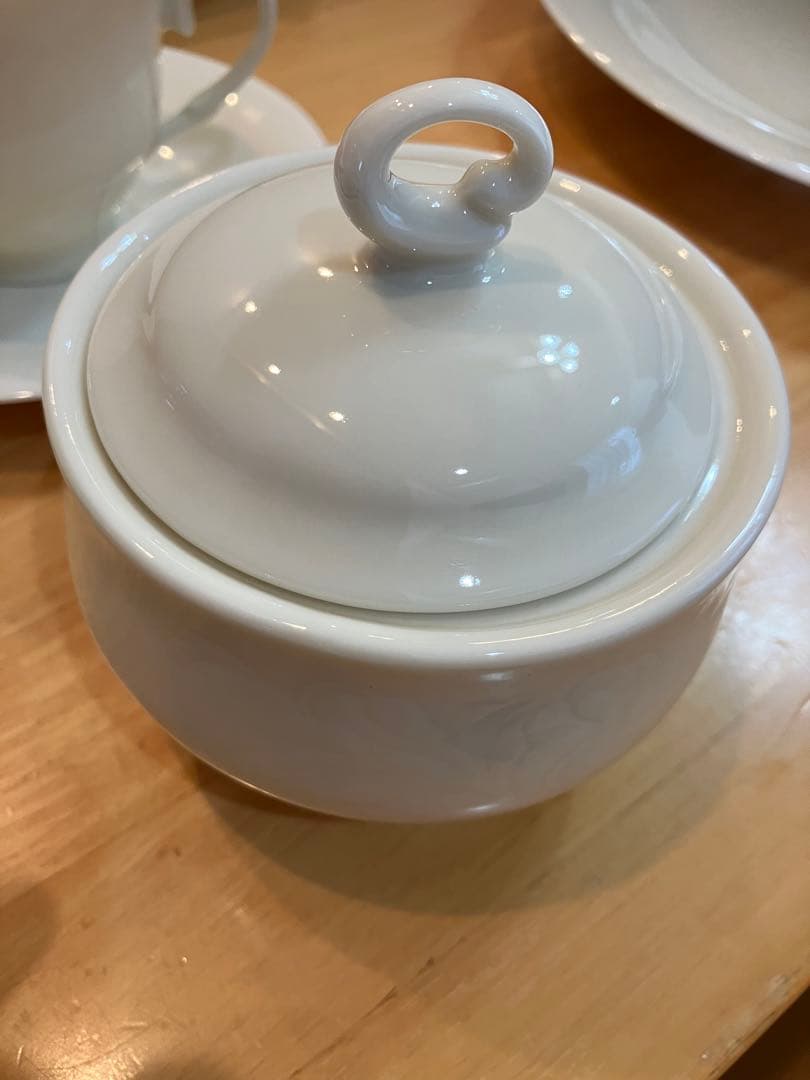 骨董品　新品未使用　ダイニングセット23点　中国福建省　白玉天