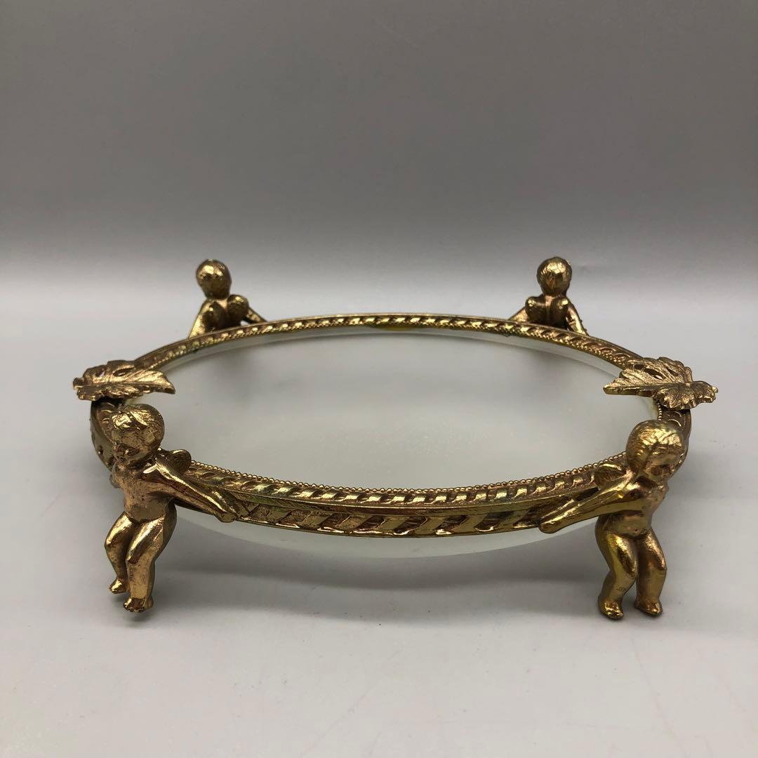 イギリス英国アンティークエンジェル天使真鍮小物入れトレイソープディッシュ
