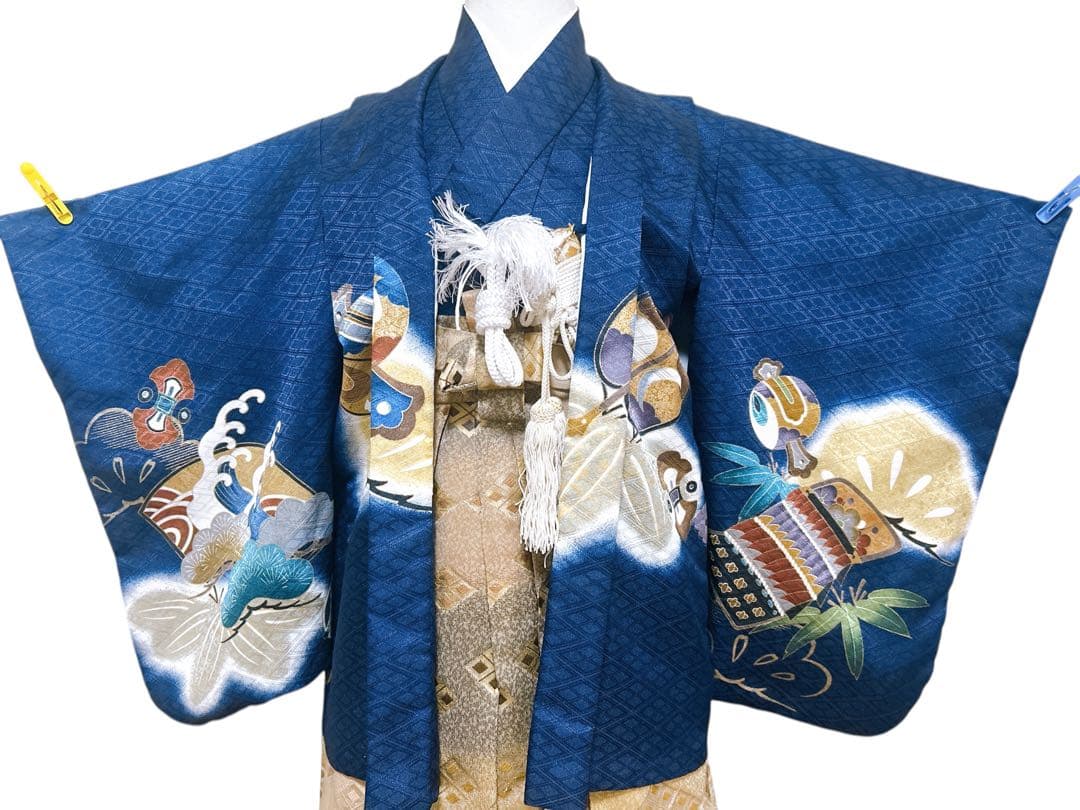 人気の兜柄♡七五三　5歳　男の子　セット　一式　紺色系